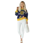 customized kennesaw state owls spongebob patrick star gold navy hoodie best selling