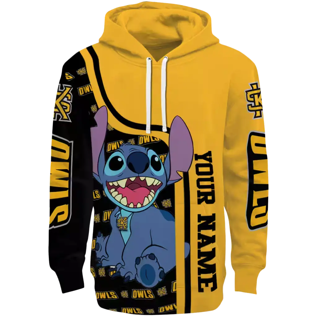 customized kennesaw state owls stitch gold hoodie best selling customized kennesaw state owls stitch gold hoodie best selling