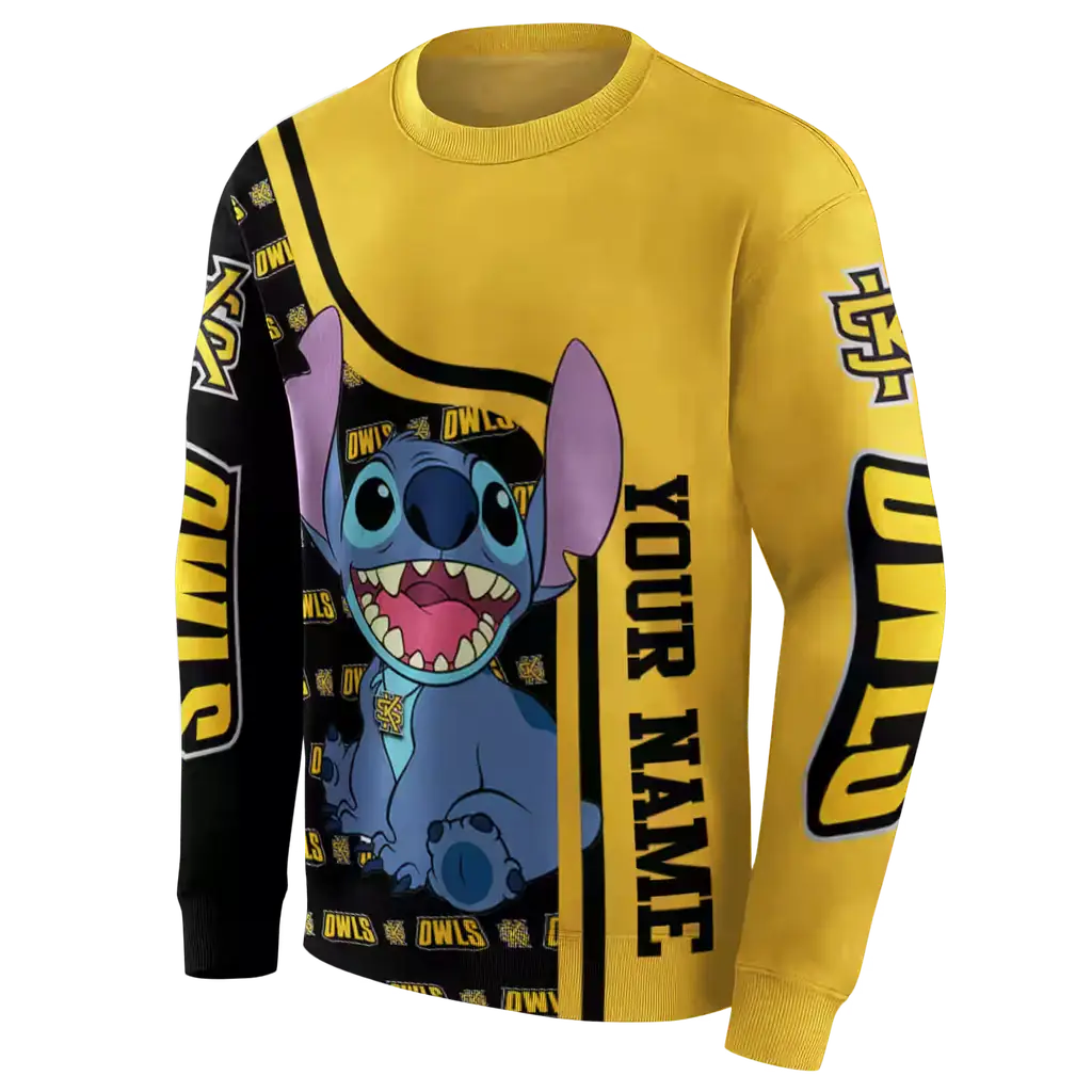 customized kennesaw state owls stitch gold hoodie new arrival customized kennesaw state owls stitch gold hoodie new arrival