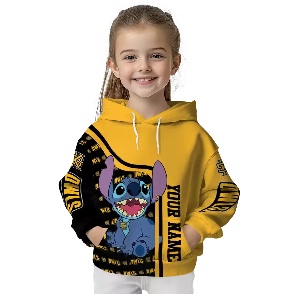 customized kennesaw state owls stitch gold hoodie top rated customized kennesaw state owls stitch gold hoodie top rated