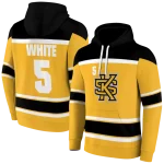 customized kennesaw state owls striped pattern gold hoodie best selling