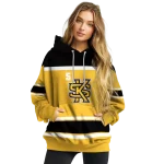 customized kennesaw state owls striped pattern gold hoodie best selling