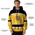 customized kennesaw state owls striped pattern gold hoodie best selling
