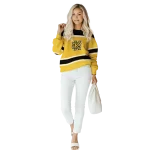 customized kennesaw state owls striped pattern gold hoodie best selling