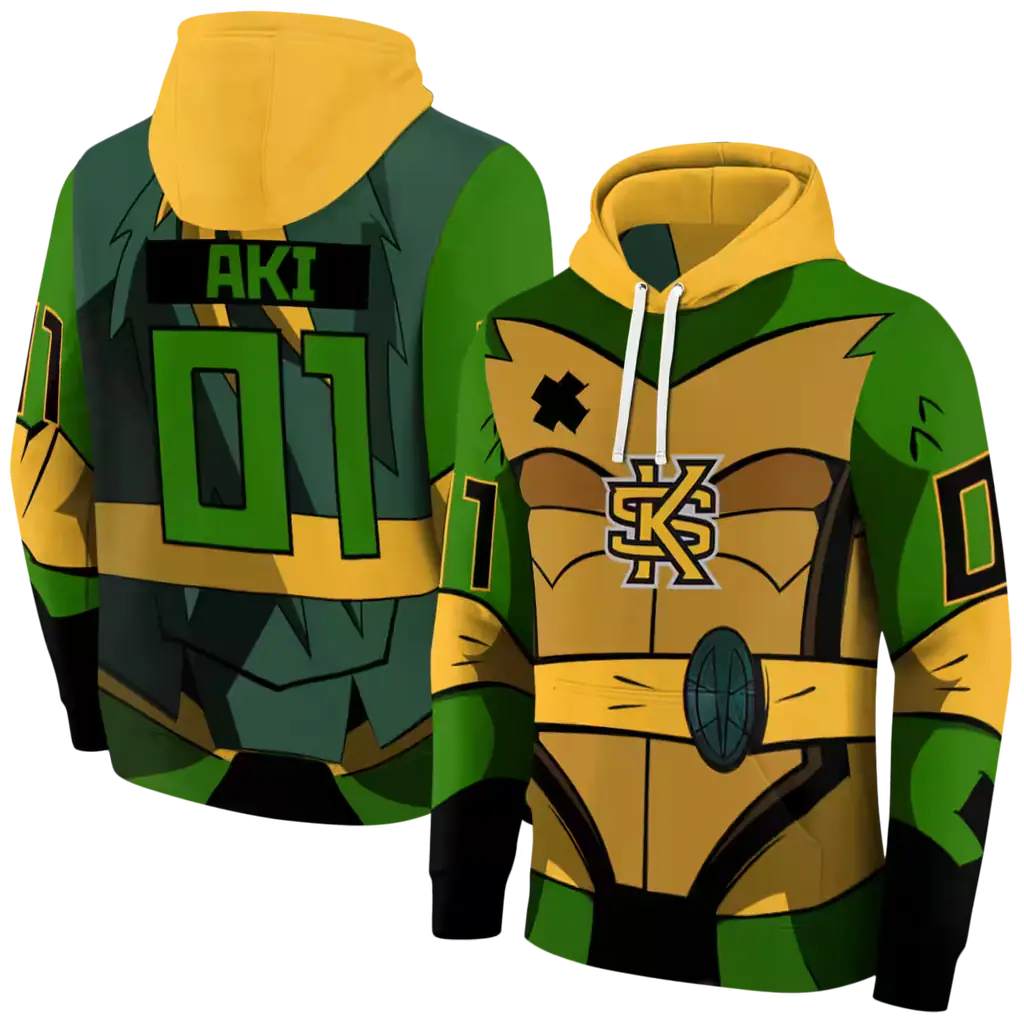 customized kennesaw state owls superhero armor gold green hoodie fashion forward customized kennesaw state owls superhero armor gold green hoodie fashion forward