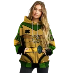 customized kennesaw state owls superhero armor gold green hoodie best selling