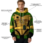 customized kennesaw state owls superhero armor gold green hoodie best selling