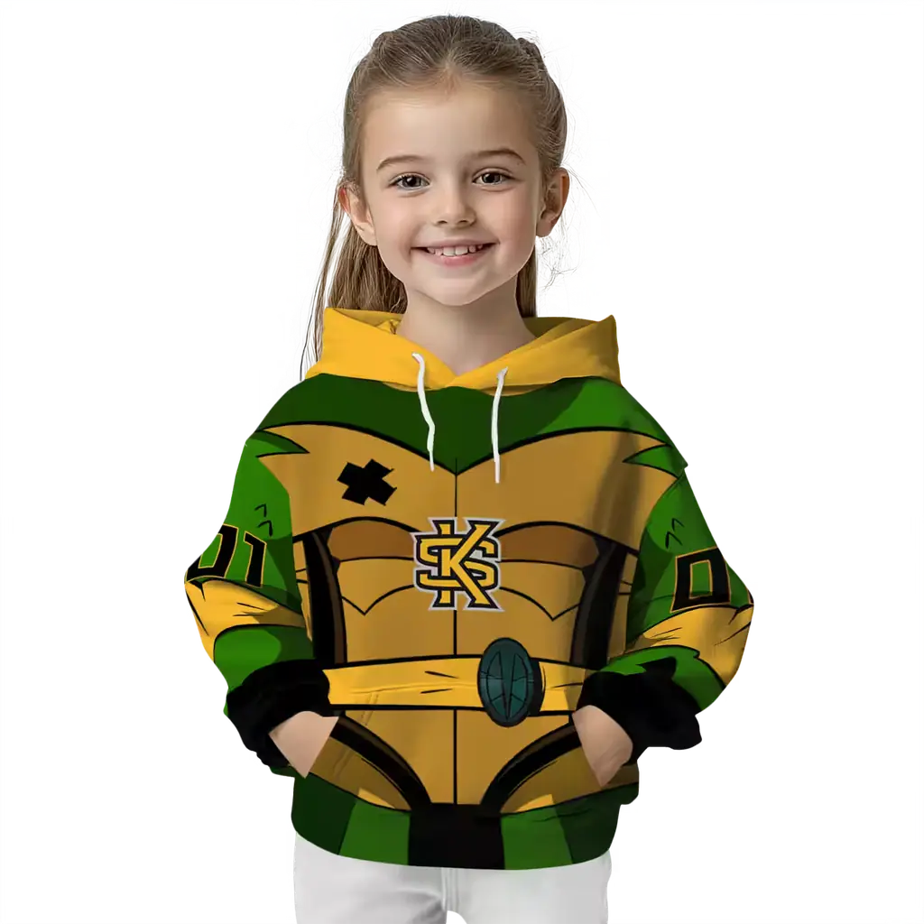 customized kennesaw state owls superhero armor gold green hoodie top rated customized kennesaw state owls superhero armor gold green hoodie top rated