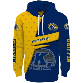 customized kent state golden flashes abstract shape navy blue hoodie best selling