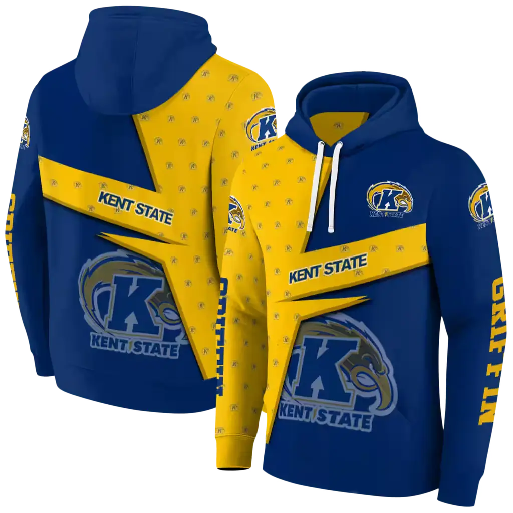 customized kent state golden flashes abstract shape navy blue hoodie fashion forward customized kent state golden flashes abstract shape navy blue hoodie fashion forward
