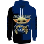 customized kent state golden flashes baby yoda navy blue black hoodie best selling