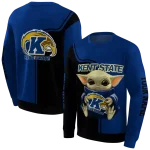customized kent state golden flashes baby yoda navy blue black hoodie best selling