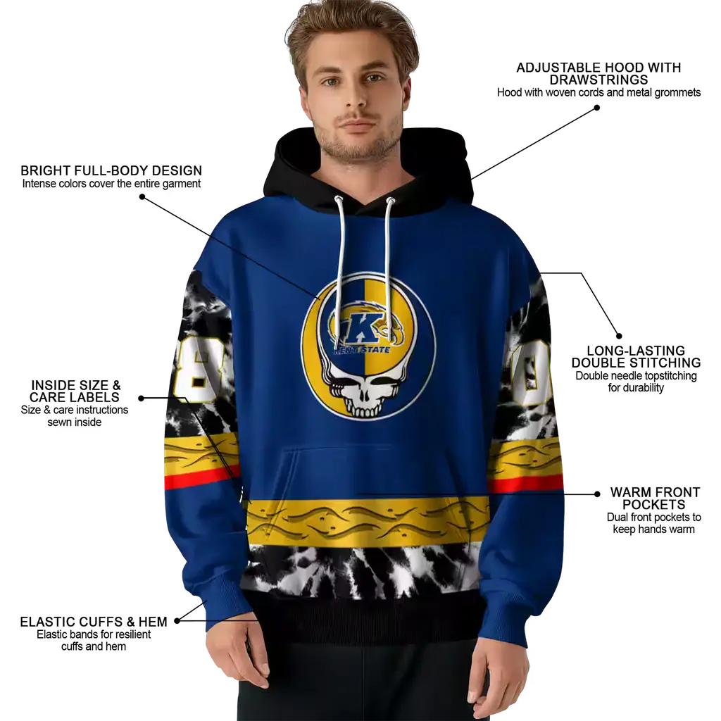 customized kent state golden flashes grateful vibes navy blue hoodie latest model customized kent state golden flashes grateful vibes navy blue hoodie latest model