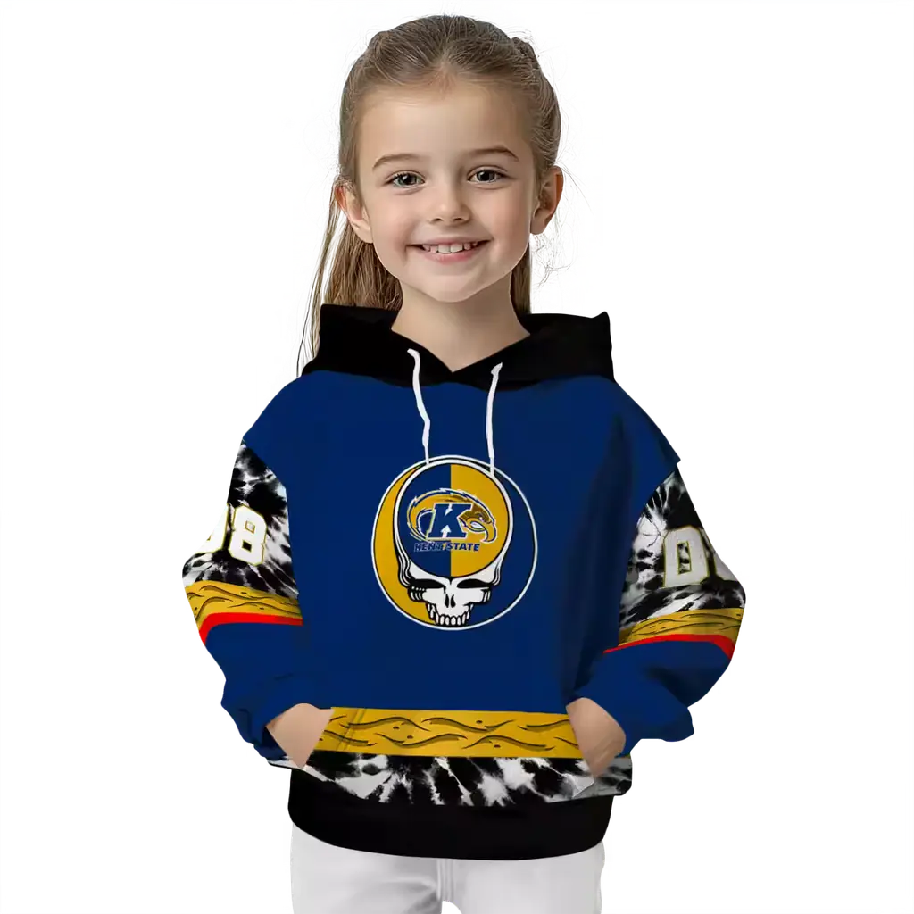 customized kent state golden flashes grateful vibes navy blue hoodie top rated customized kent state golden flashes grateful vibes navy blue hoodie top rated