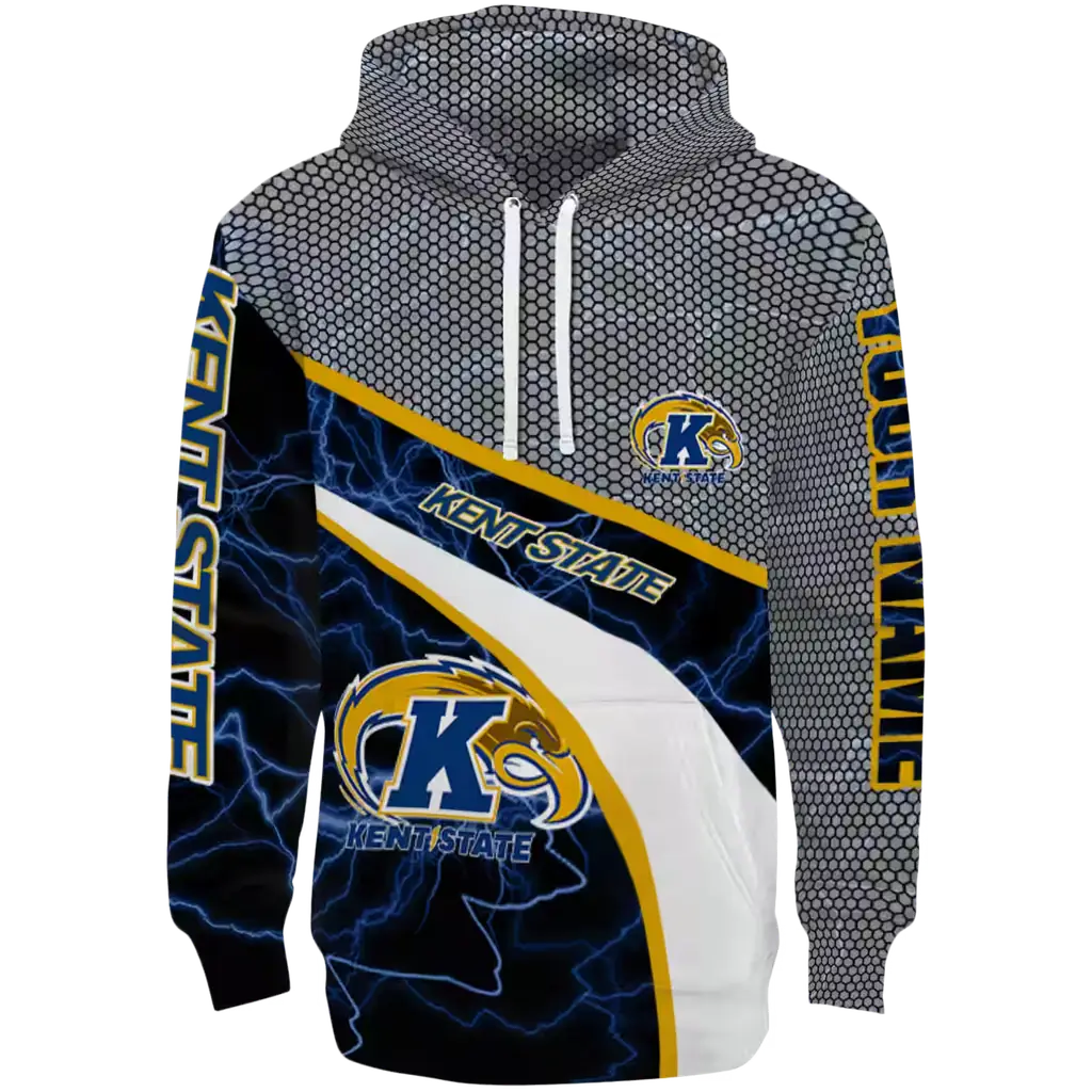 customized kent state golden flashes hexagonal mesh navy blue black gray hoodie best selling customized kent state golden flashes hexagonal mesh navy blue black gray hoodie best selling
