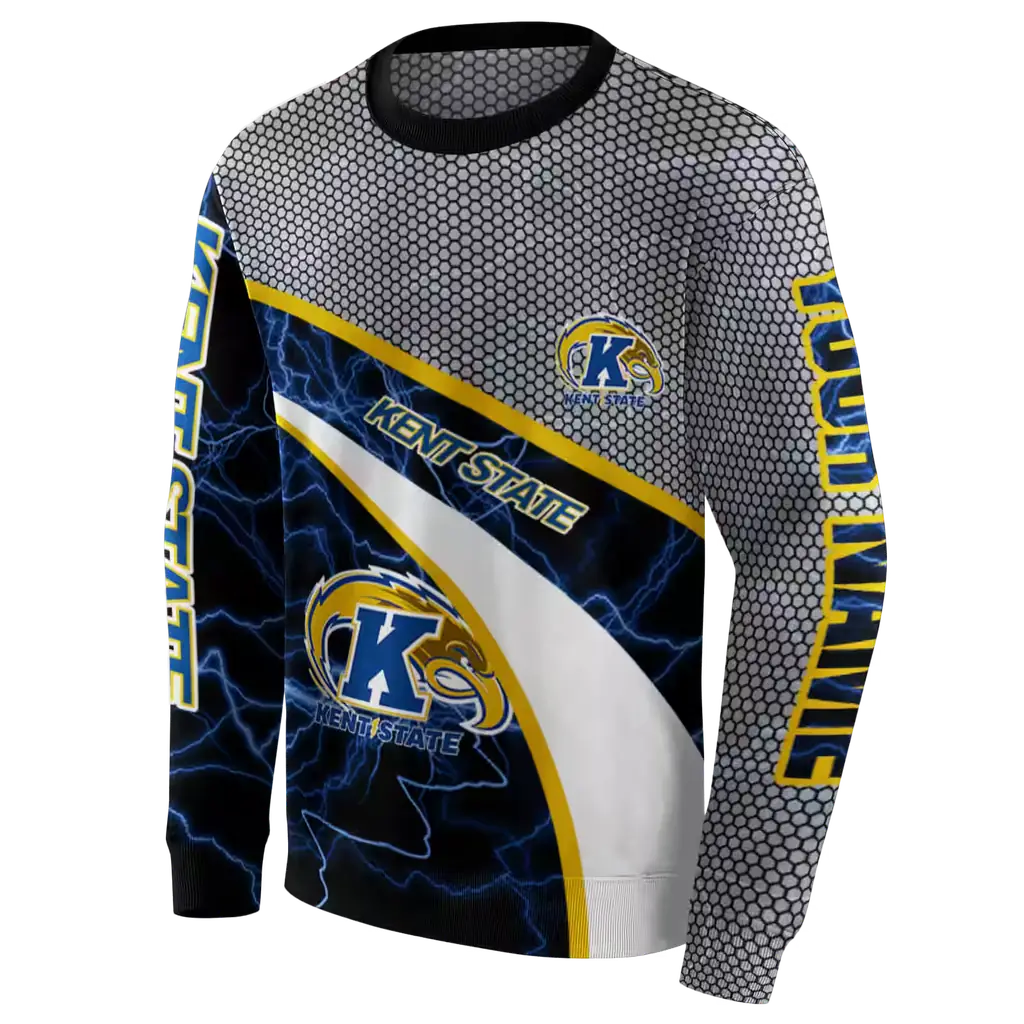customized kent state golden flashes hexagonal mesh navy blue black gray hoodie new arrival customized kent state golden flashes hexagonal mesh navy blue black gray hoodie new arrival