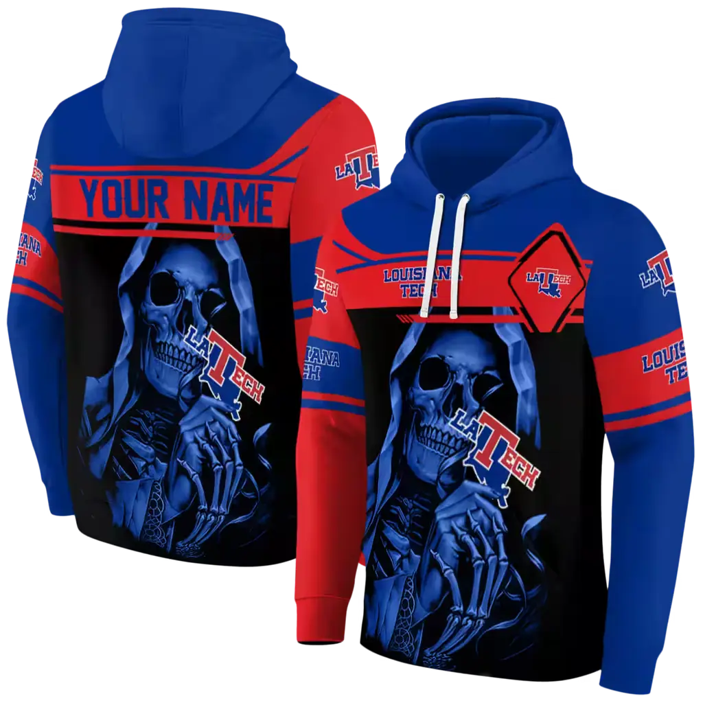 customized la tech grim reaper blue black hoodie fashion forward customized la tech grim reaper blue black hoodie fashion forward
