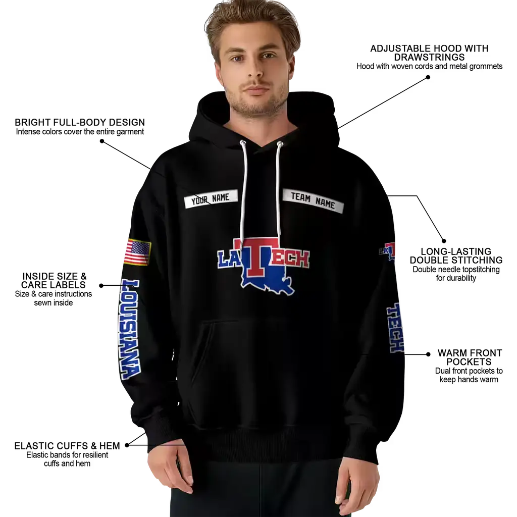 customized la tech punisher skull black hoodie latest model customized la tech punisher skull black hoodie latest model