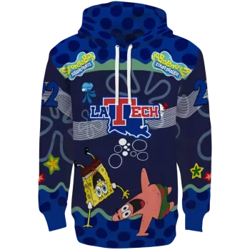 customized la tech spongebob patrick star blue navy hoodie best selling