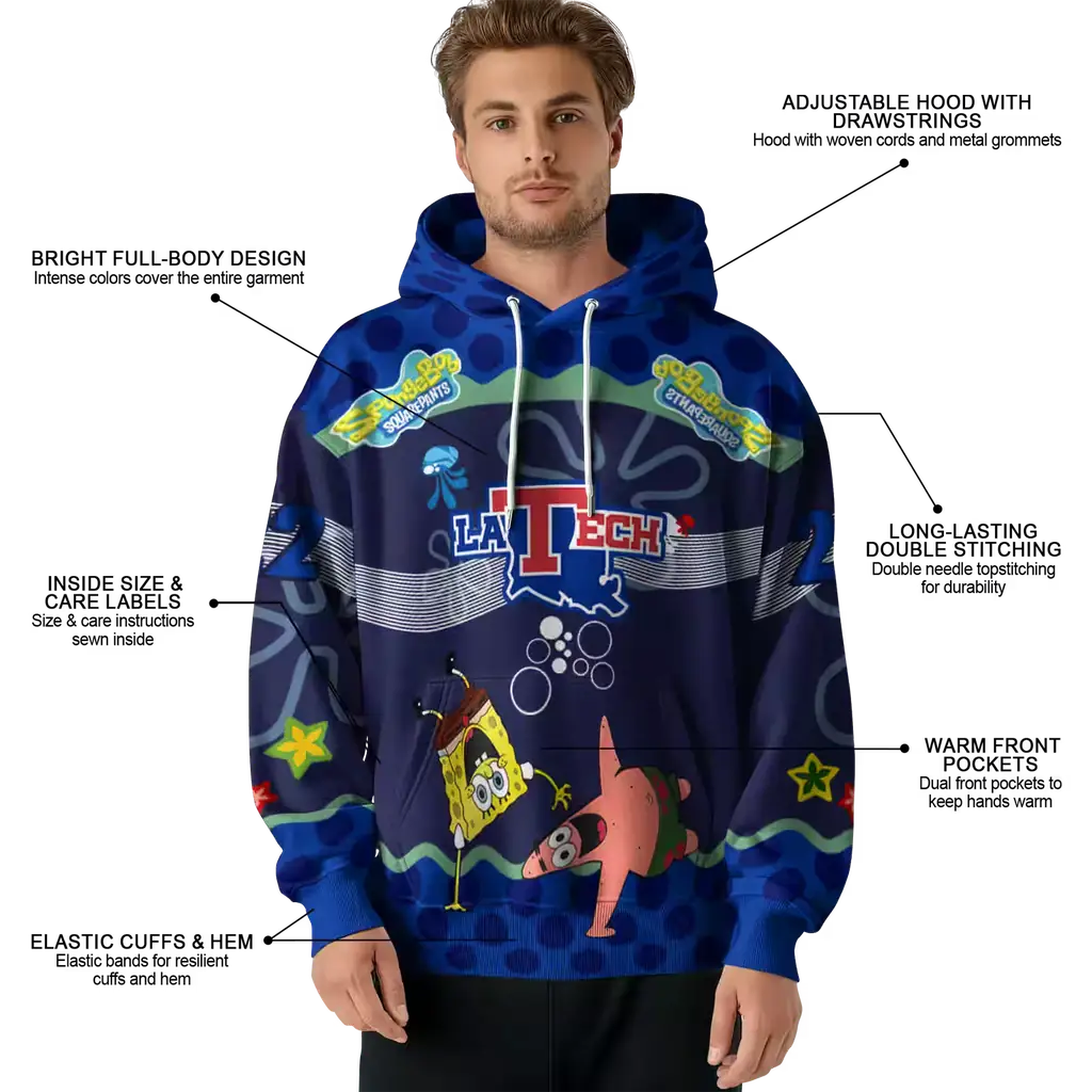 customized la tech spongebob patrick star blue navy hoodie latest model customized la tech spongebob patrick star blue navy hoodie latest model