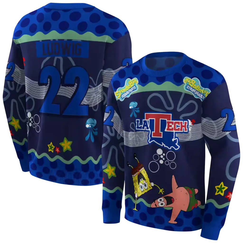 customized la tech spongebob patrick star blue navy hoodie premium grade customized la tech spongebob patrick star blue navy hoodie premium grade