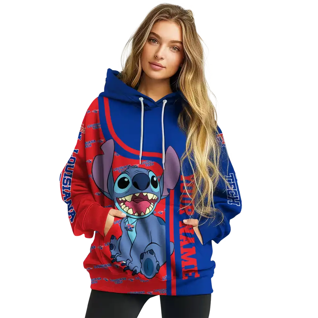 customized la tech stitch blue hoodie high quality customized la tech stitch blue hoodie high quality