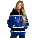 customized la tech striped pattern blue hoodie best selling