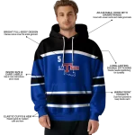 customized la tech striped pattern blue hoodie best selling