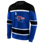 customized la tech striped pattern blue hoodie best selling