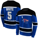 customized la tech striped pattern blue hoodie best selling