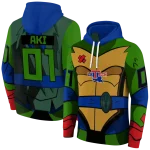 customized la tech superhero armor blue green hoodie best selling