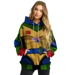 customized la tech superhero armor blue green hoodie best selling