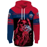 customized liberty flames grim reaper red black hoodie best selling