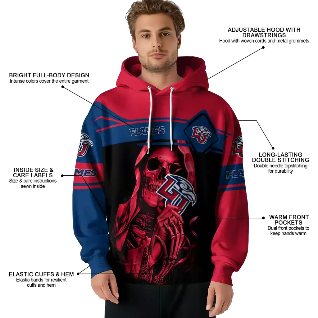 customized liberty flames grim reaper red black hoodie latest model customized liberty flames grim reaper red black hoodie latest model