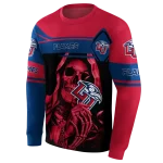 customized liberty flames grim reaper red black hoodie best selling