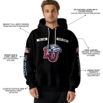 customized liberty flames punisher skull black hoodie best selling