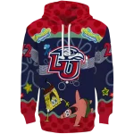customized liberty flames spongebob patrick star red navy hoodie best selling