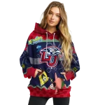 customized liberty flames spongebob patrick star red navy hoodie best selling