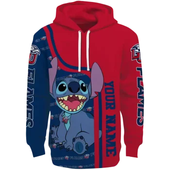 customized liberty flames stitch red hoodie best selling