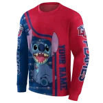 customized liberty flames stitch red hoodie best selling