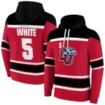 customized liberty flames striped pattern red hoodie best selling