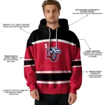customized liberty flames striped pattern red hoodie best selling