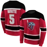 customized liberty flames striped pattern red hoodie best selling