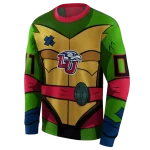 customized liberty flames superhero armor red green hoodie best selling