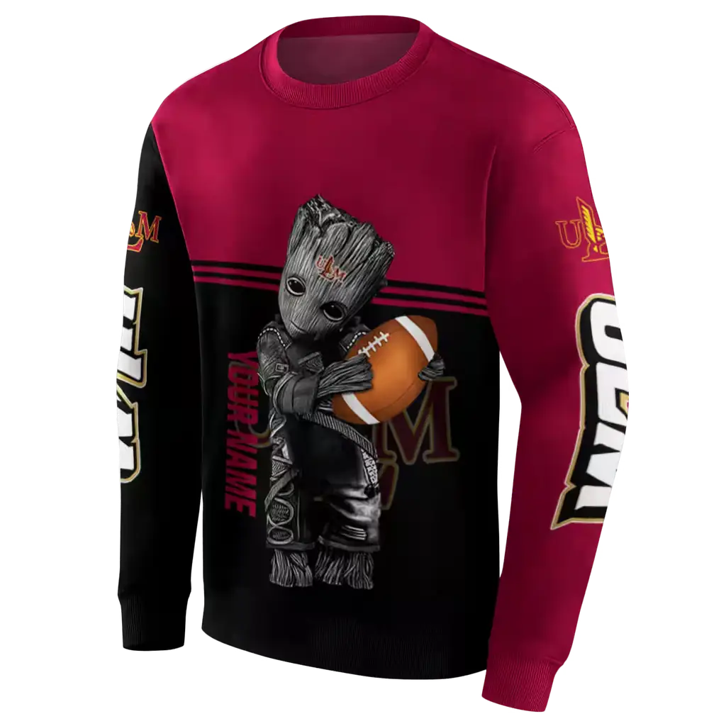 customized louisiana monroe warhawks baby groot red black hoodie new arrival customized louisiana monroe warhawks baby groot red black hoodie new arrival