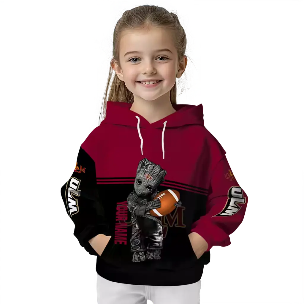 customized louisiana monroe warhawks baby groot red black hoodie top rated customized louisiana monroe warhawks baby groot red black hoodie top rated