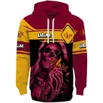 customized louisiana monroe warhawks grim reaper red black hoodie best selling