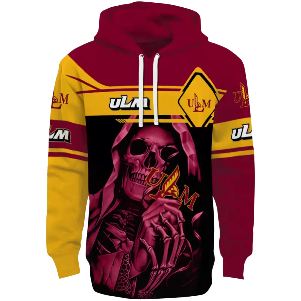 customized louisiana monroe warhawks grim reaper red black hoodie best selling customized louisiana monroe warhawks grim reaper red black hoodie best selling