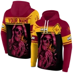customized louisiana monroe warhawks grim reaper red black hoodie best selling