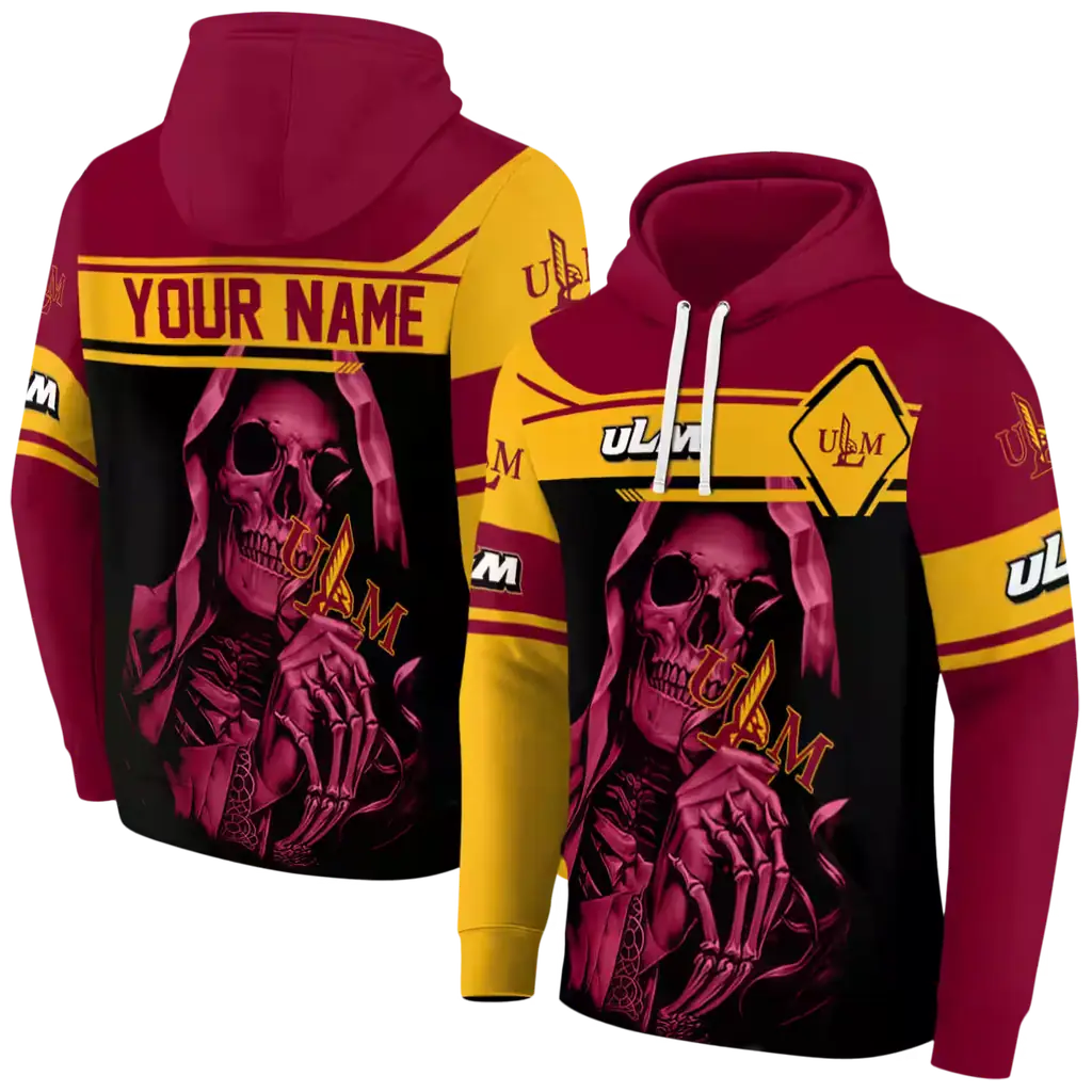 customized louisiana monroe warhawks grim reaper red black hoodie fashion forward customized louisiana monroe warhawks grim reaper red black hoodie fashion forward
